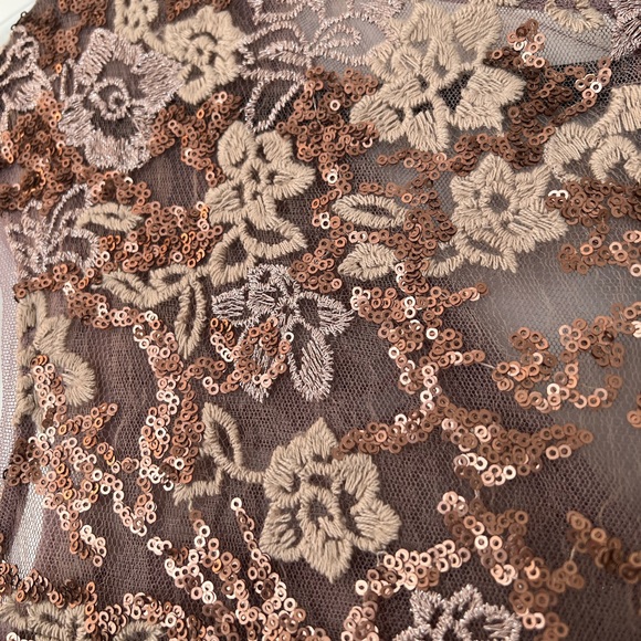 NWT Size 12 Alex Evenings Sequin Embroidered Trumpet Gown - Picture 4 of 5